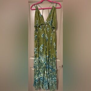 Anthropologie Olive Green Textured Fabric